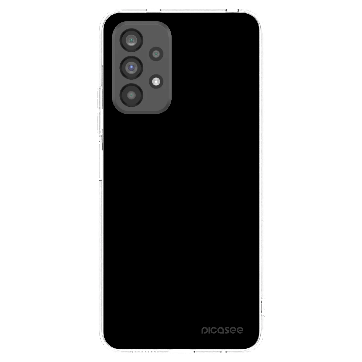 Picasee silikonowe przeźroczyste etui na Samsung Galaxy A73 5G - Black Bliss