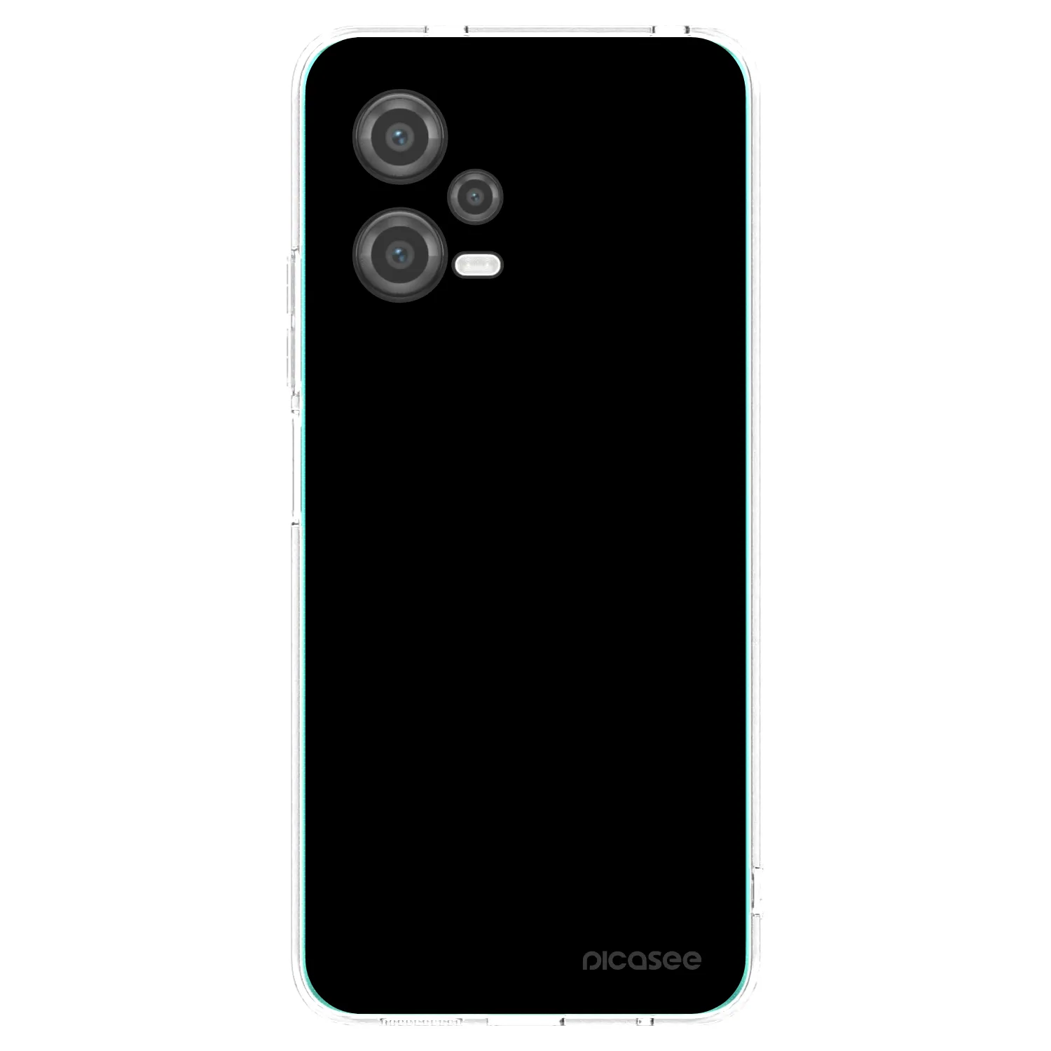 Picasee silikonowe przeźroczyste etui na Xiaomi Poco X5 - Black Bliss