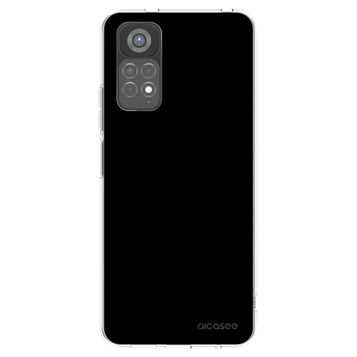 Picasee silikonowe przeźroczyste etui na Xiaomi Redmi Note 11S 5G - Black Bliss