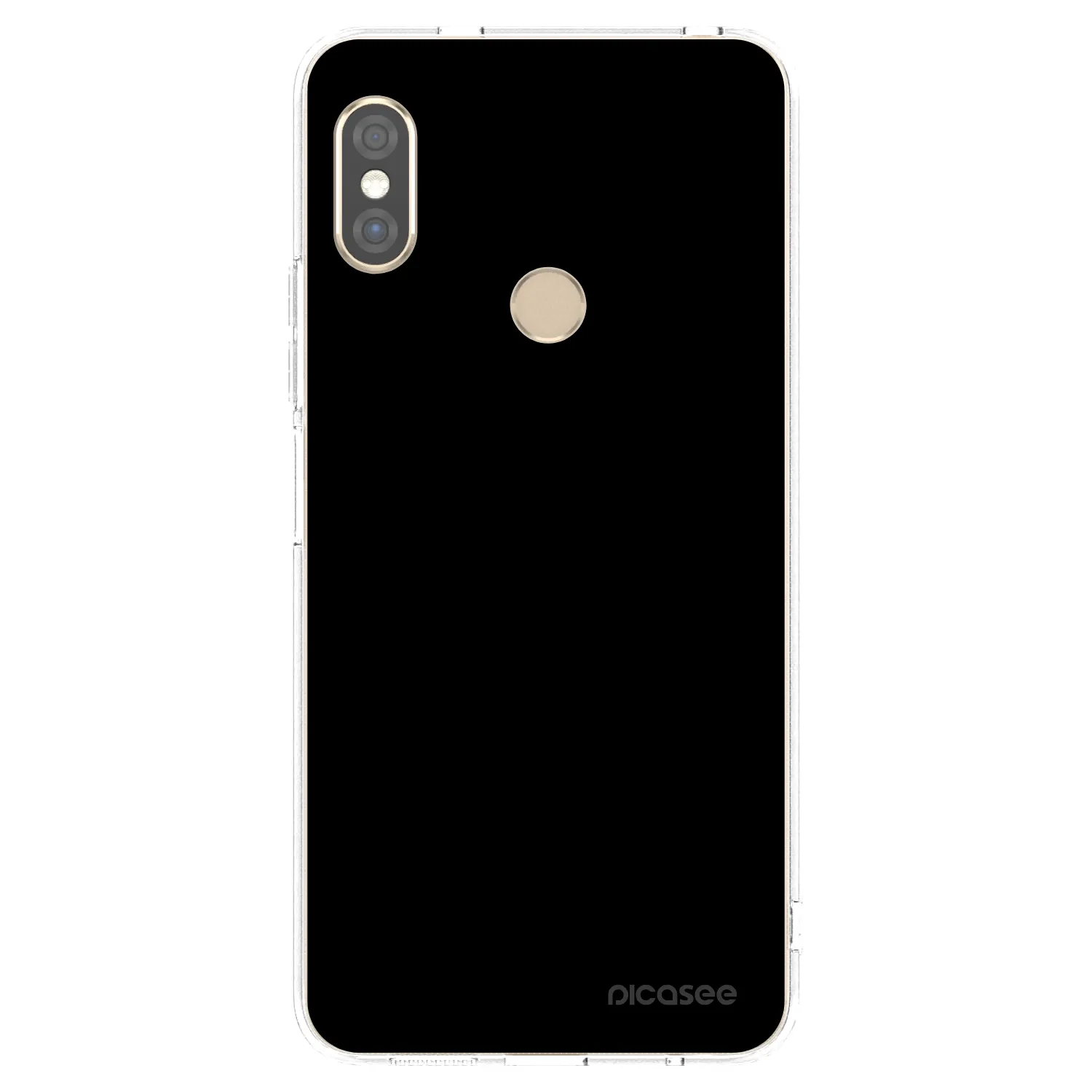 Picasee silikonowe przeźroczyste etui na Xiaomi Redmi Note 5 Global - Black Bliss