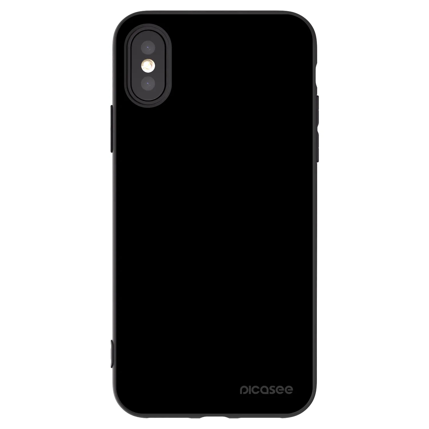 Picasee silikonowe czarne etui na Apple iPhone X/XS - Black Bliss