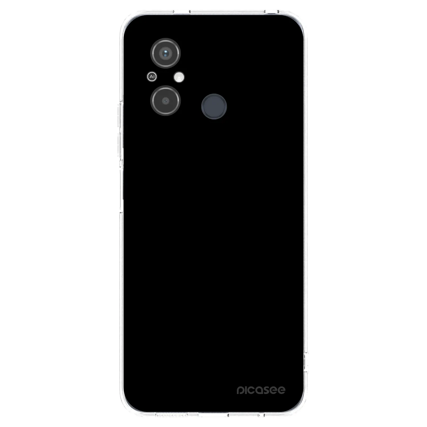Picasee silikonowe przeźroczyste etui na Xiaomi Redmi 12C - Black Bliss