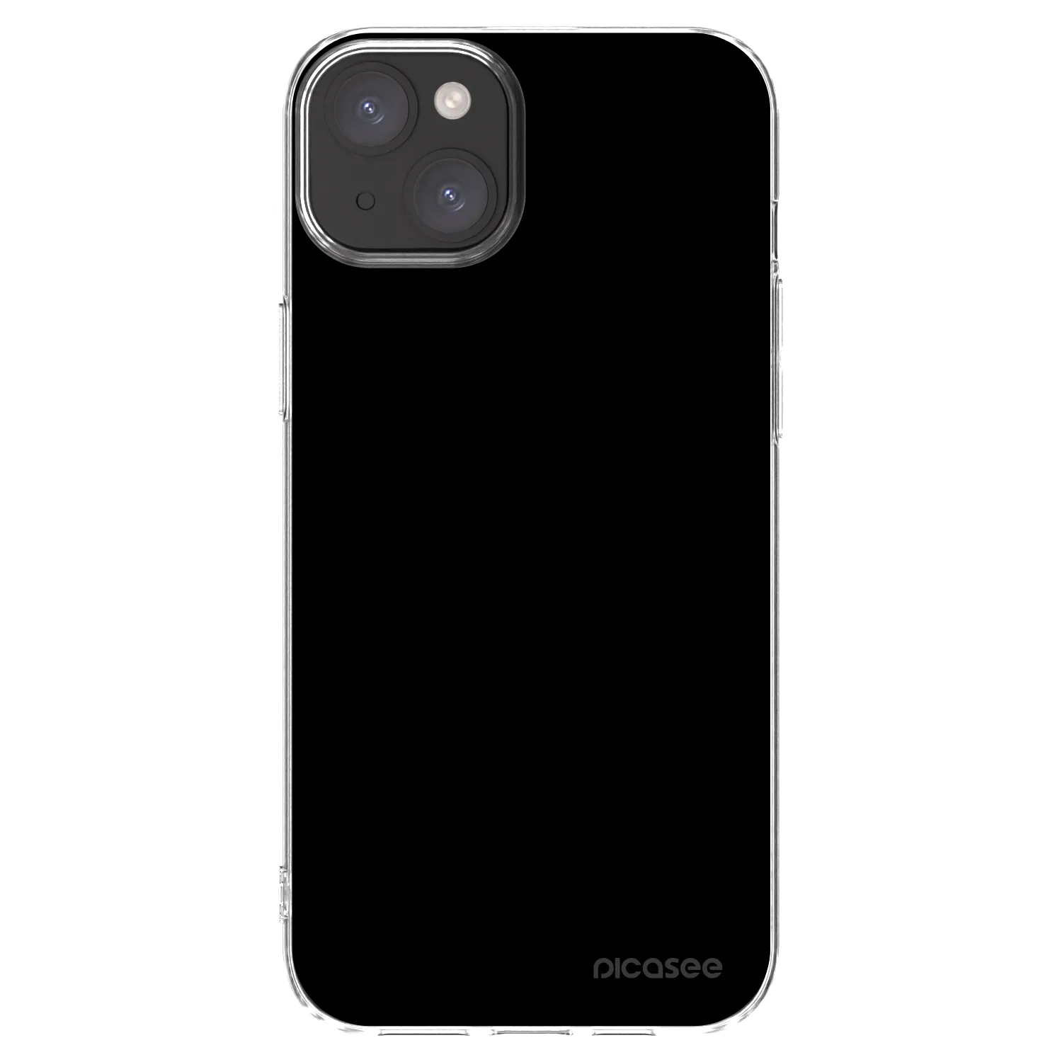Picasee silikonowe przeźroczyste etui na Apple iPhone 15 Plus - Black Bliss