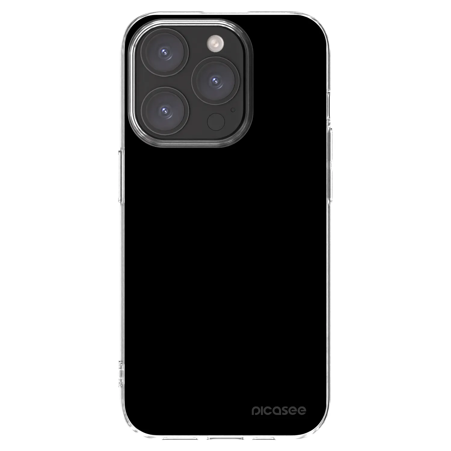 Picasee silikonowe przeźroczyste etui na Apple iPhone 15 Pro - Black Bliss