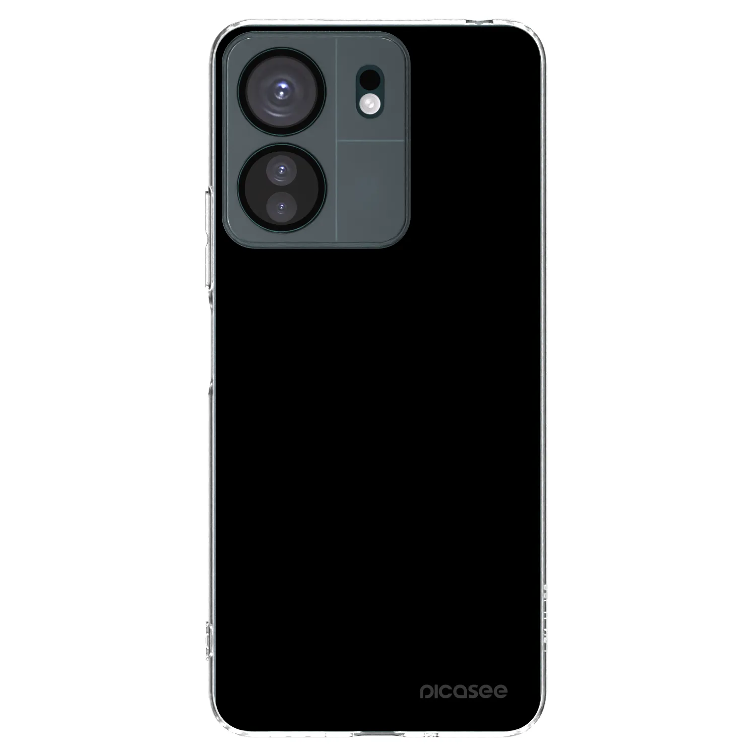 Picasee silikonowe przeźroczyste etui na Xiaomi Redmi 13C 4G - Black Bliss