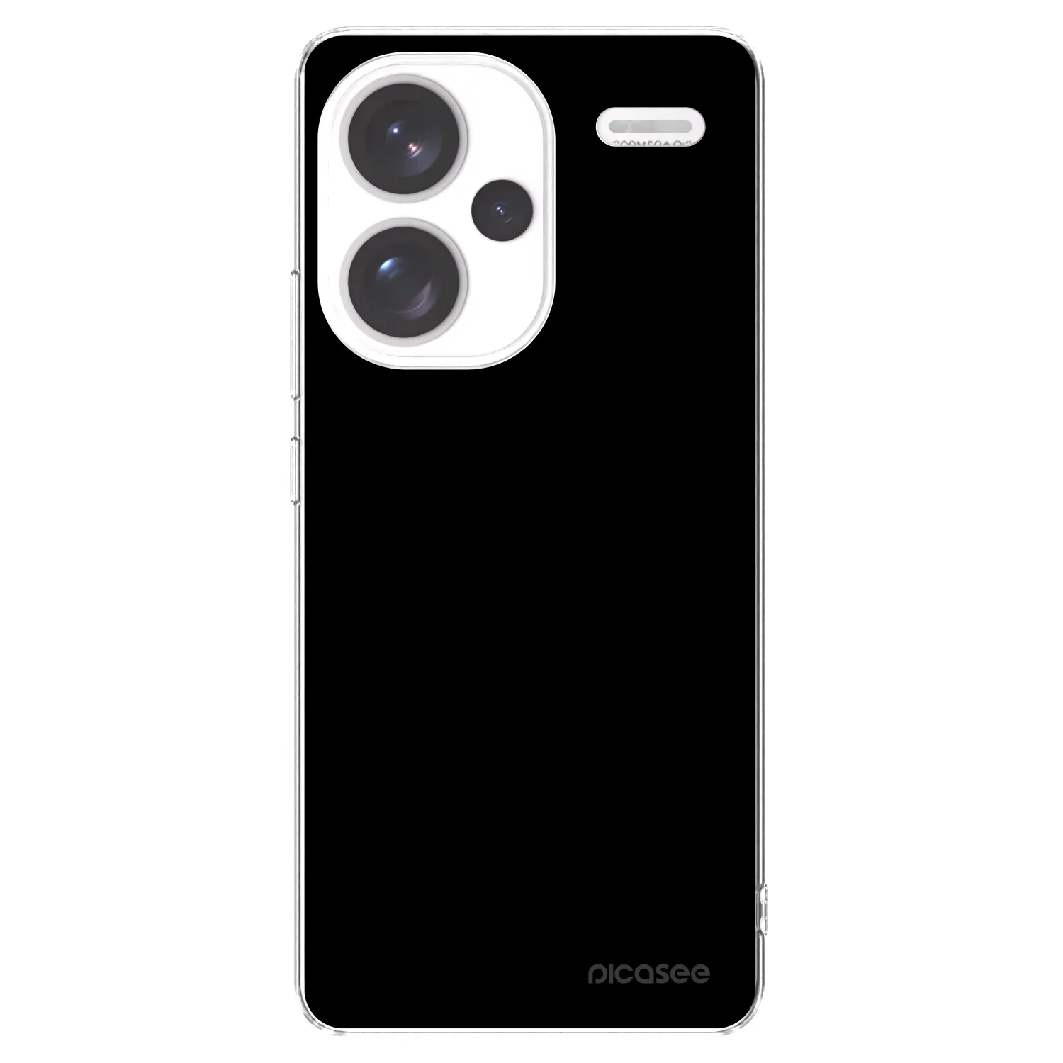 Picasee silikonowe przeźroczyste etui na Xiaomi Redmi Note 13 Pro+ 5G - Black Bliss
