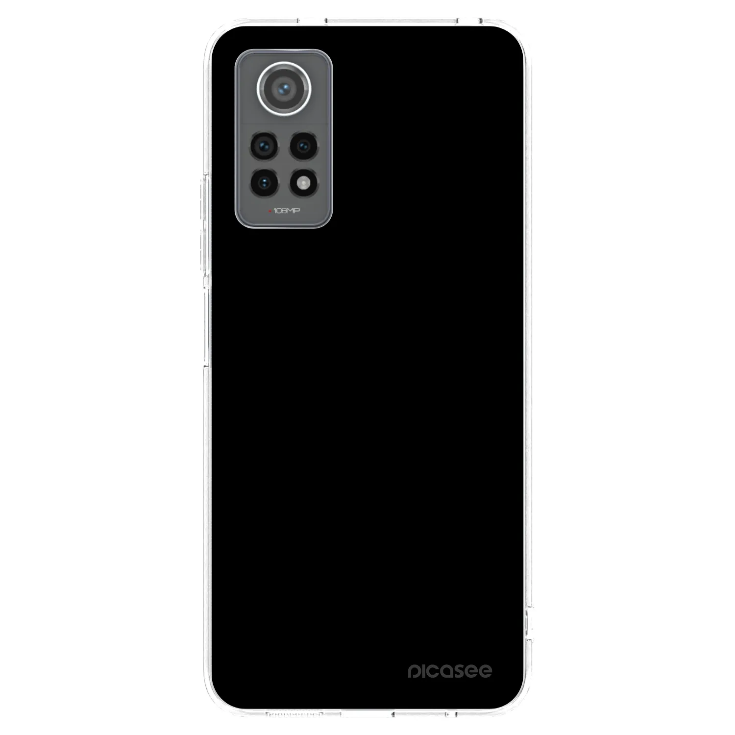 Picasee silikonowe przeźroczyste etui na Xiaomi Redmi Note 12 Pro 4G - Black Bliss