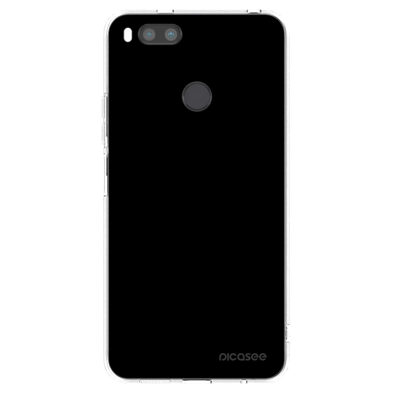 Picasee silikonowe przeźroczyste etui na Xiaomi Mi A1 Global - Black Bliss