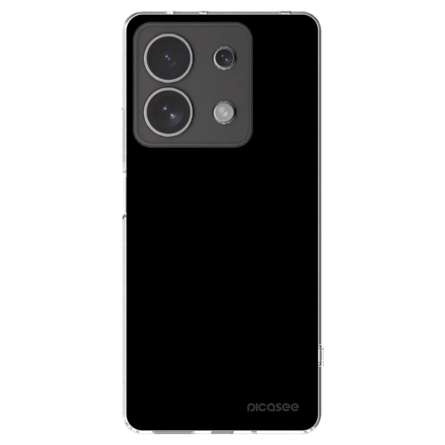 Picasee silikonowe przeźroczyste etui na Xiaomi Redmi Note 13 4G - Black Bliss