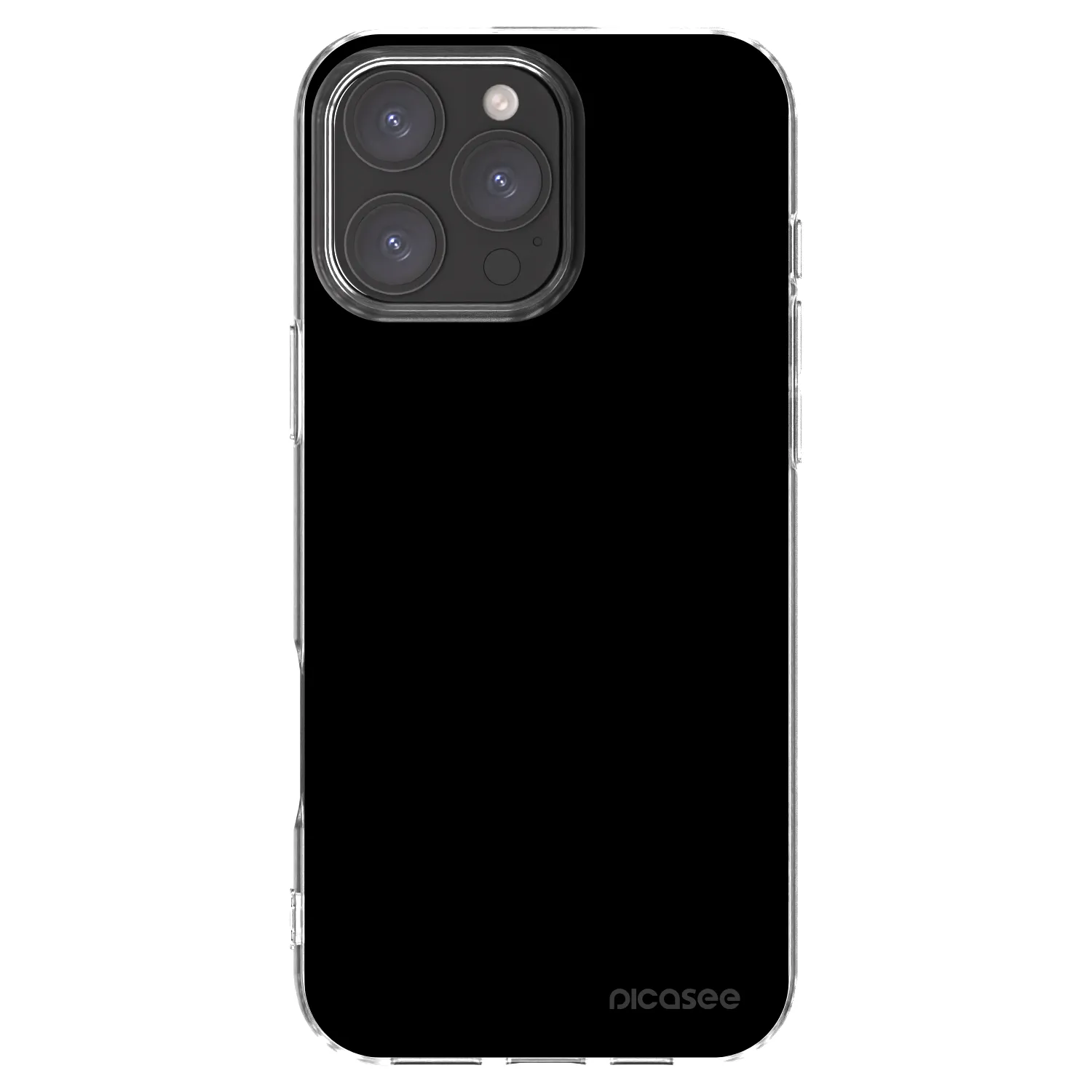 Picasee silikonowe przeźroczyste etui na Apple iPhone 16 Pro Max - Black Bliss