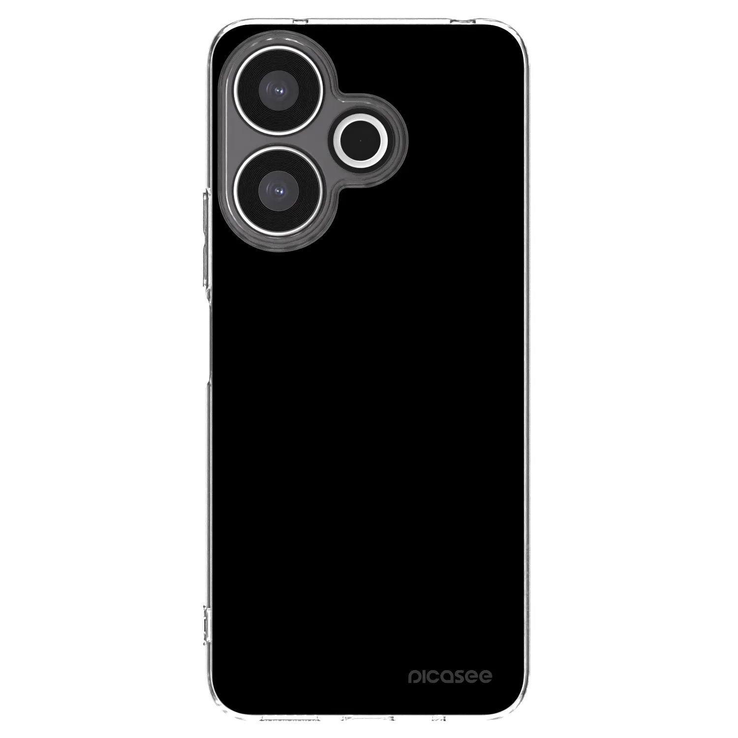 Picasee silikonowe przeźroczyste etui na Xiaomi Redmi 13 4G - Black Bliss