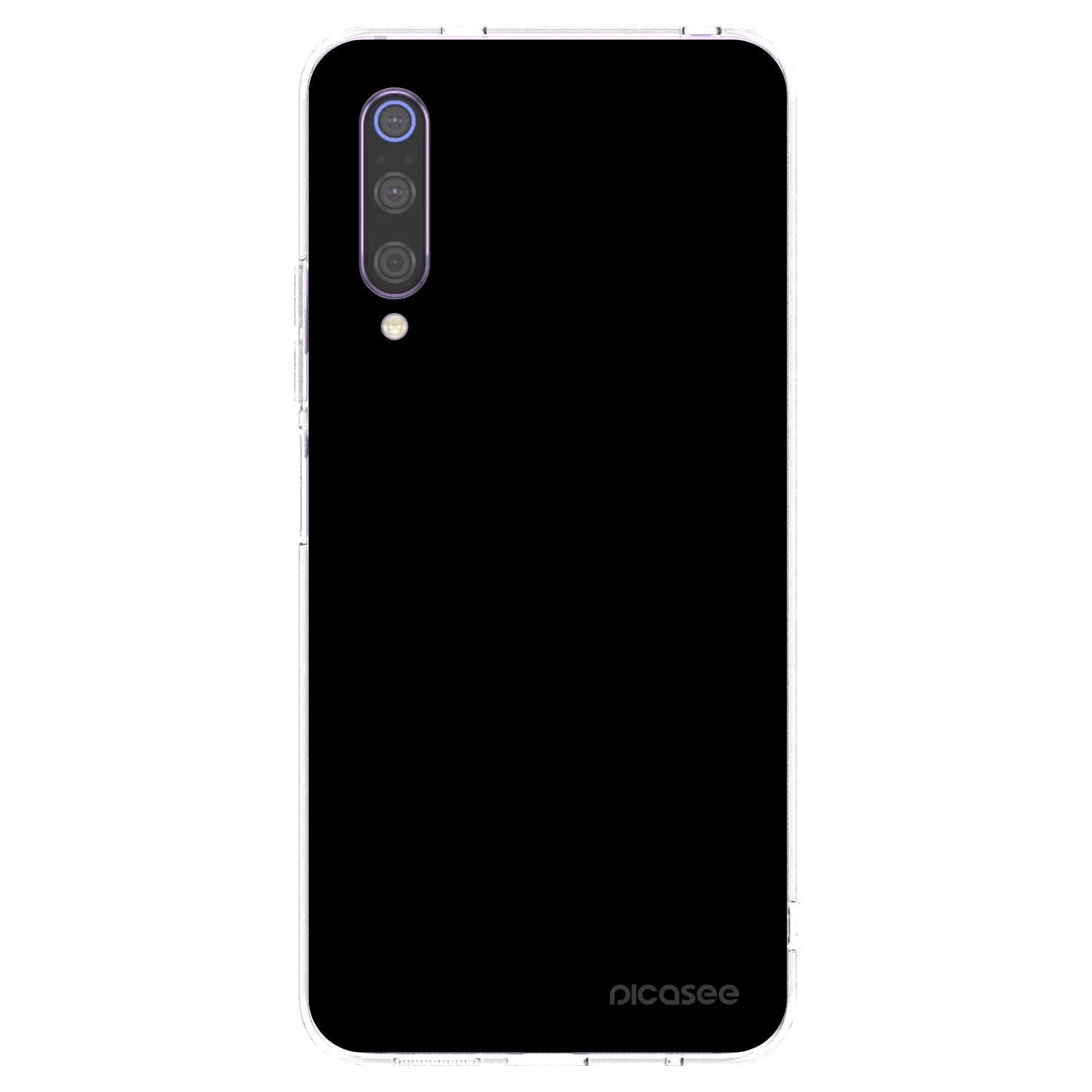 Picasee silikonowe przeźroczyste etui na Xiaomi Mi 9 - Black Bliss
