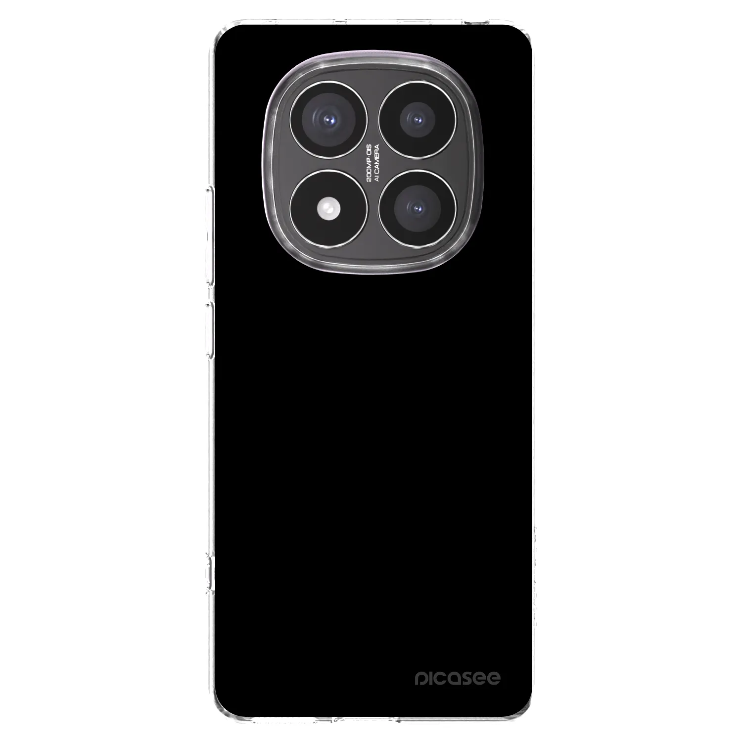 Picasee silikonowe przeźroczyste etui na Xiaomi Redmi Note 14 Pro+ 5G - Black Bliss