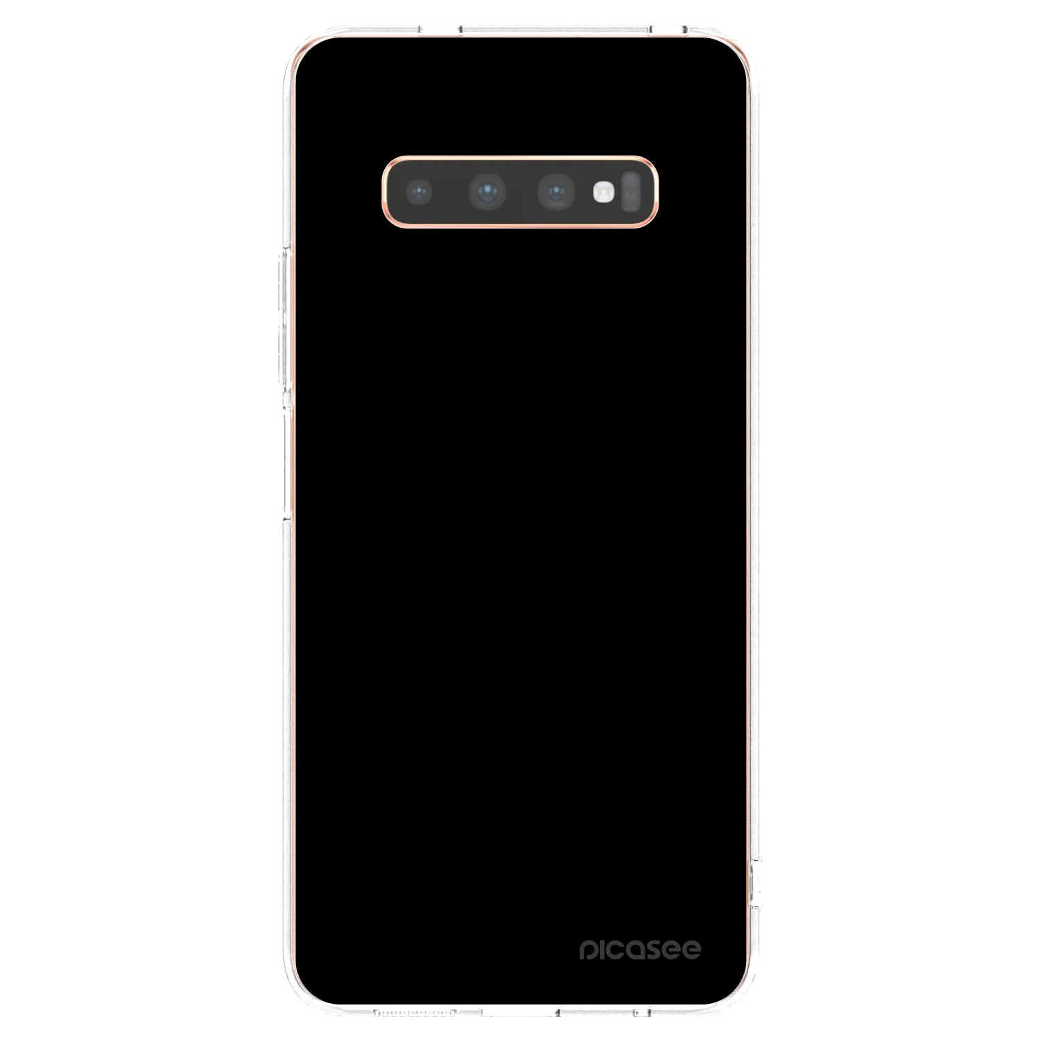 Picasee silikonowe przeźroczyste etui na Samsung Galaxy S10 Plus G975 - Black Bliss