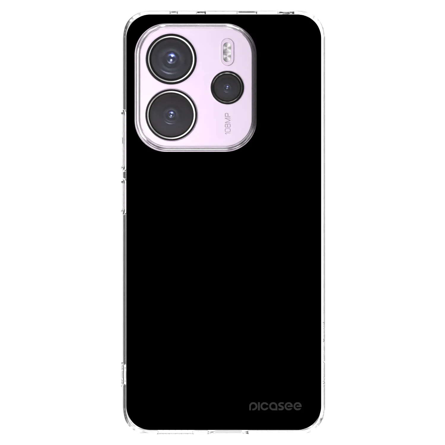 Picasee silikonowe przeźroczyste etui na Xiaomi Redmi Note 14 4G - Black Bliss
