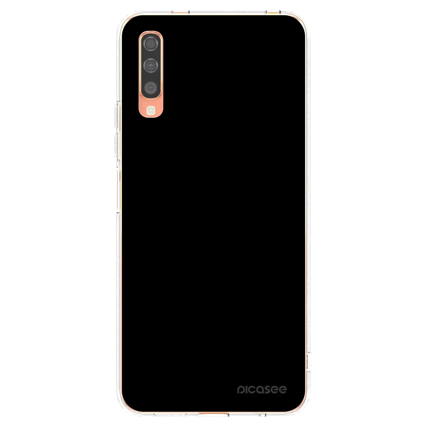 Picasee silikonowe przeźroczyste etui na Samsung Galaxy A70 A705F - Black Bliss