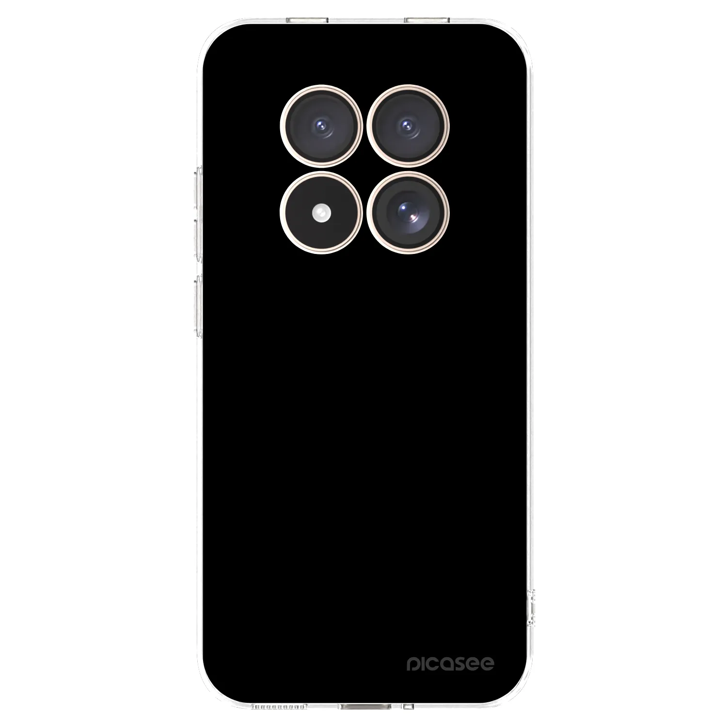 Picasee silikonowe przeźroczyste etui na Xiaomi Redmi Note 15 Pro 4G - Black Bliss