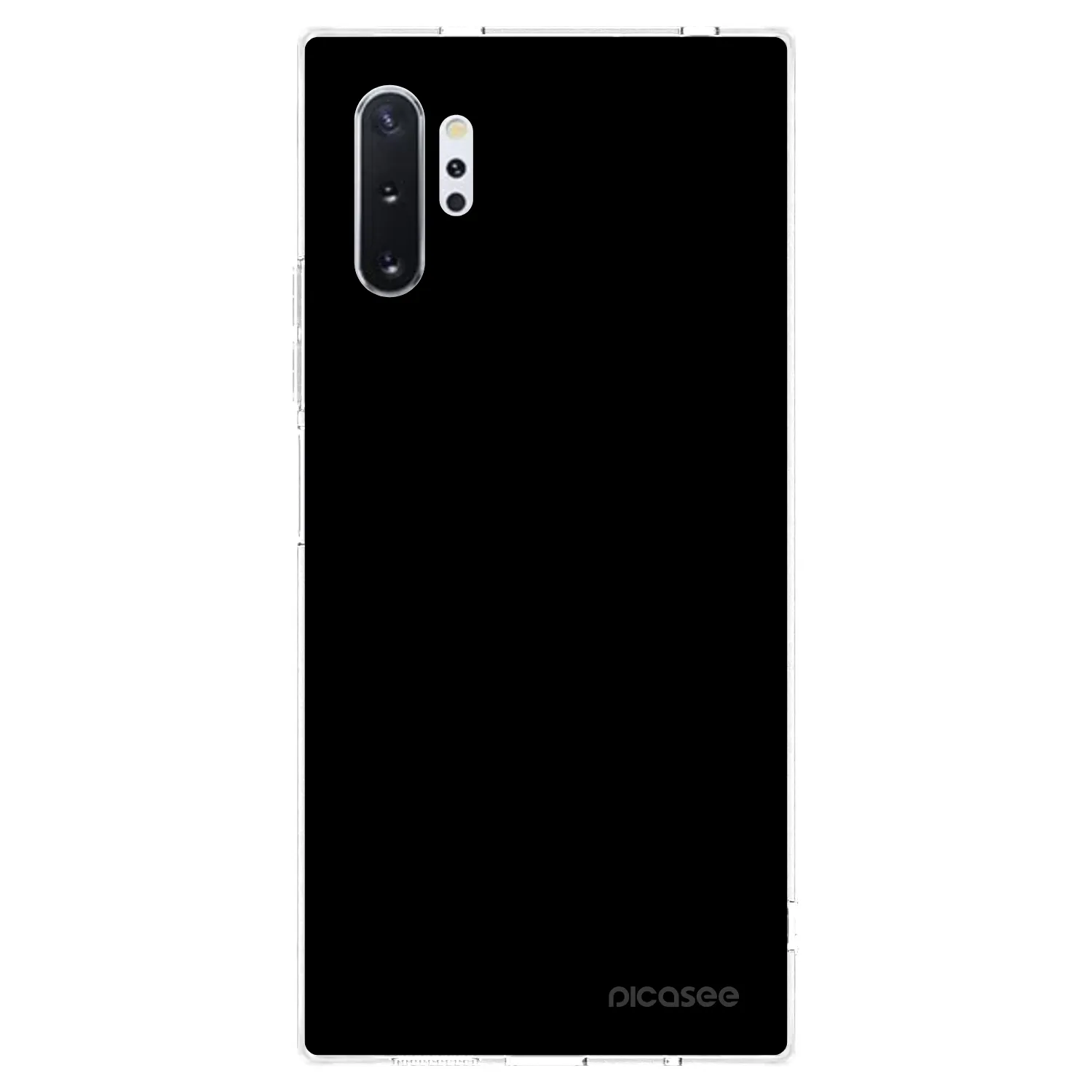 Picasee silikonowe przeźroczyste etui na Samsung Galaxy Note 10+ N975F - Black Bliss