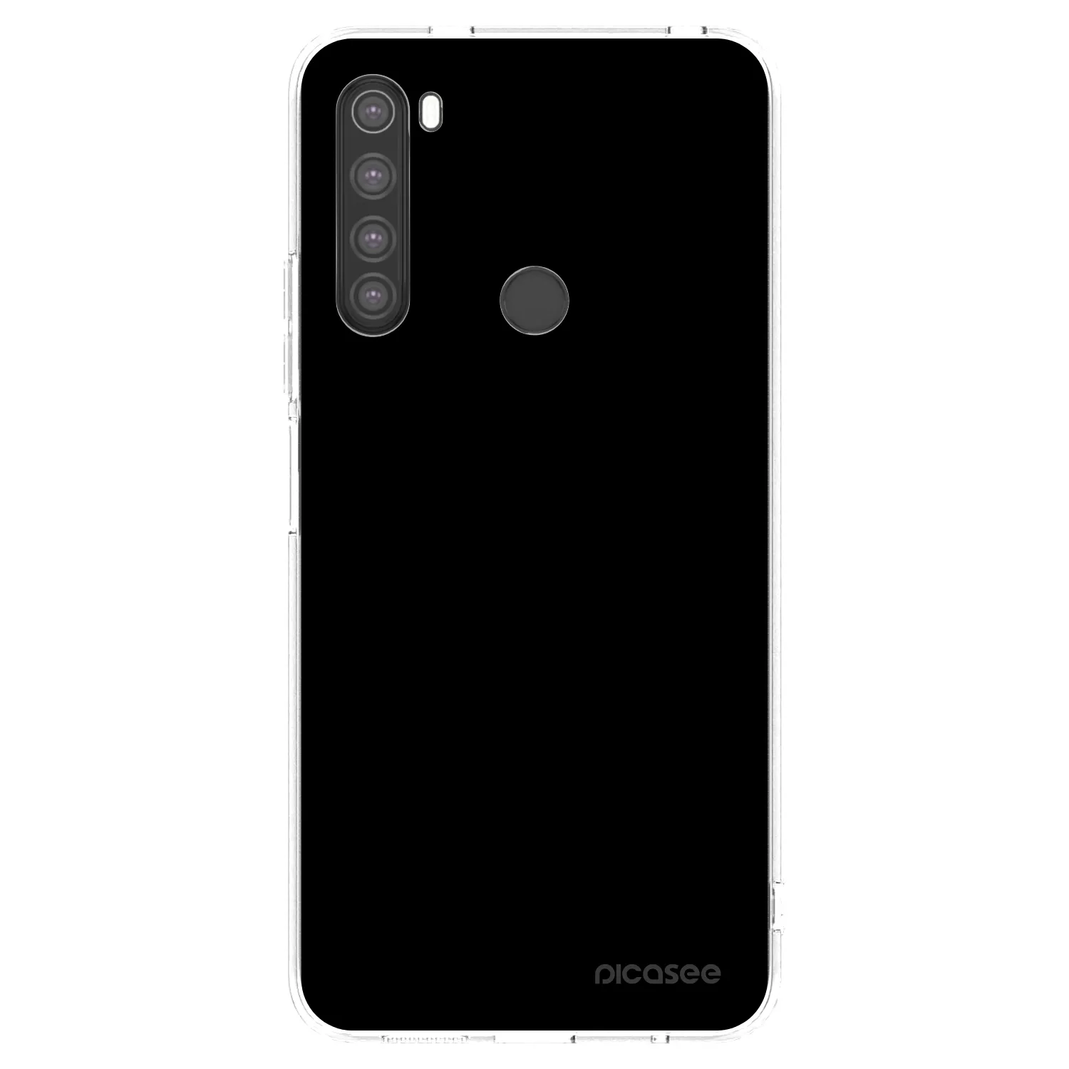 Picasee silikonowe przeźroczyste etui na Xiaomi Redmi Note 8 - Black Bliss