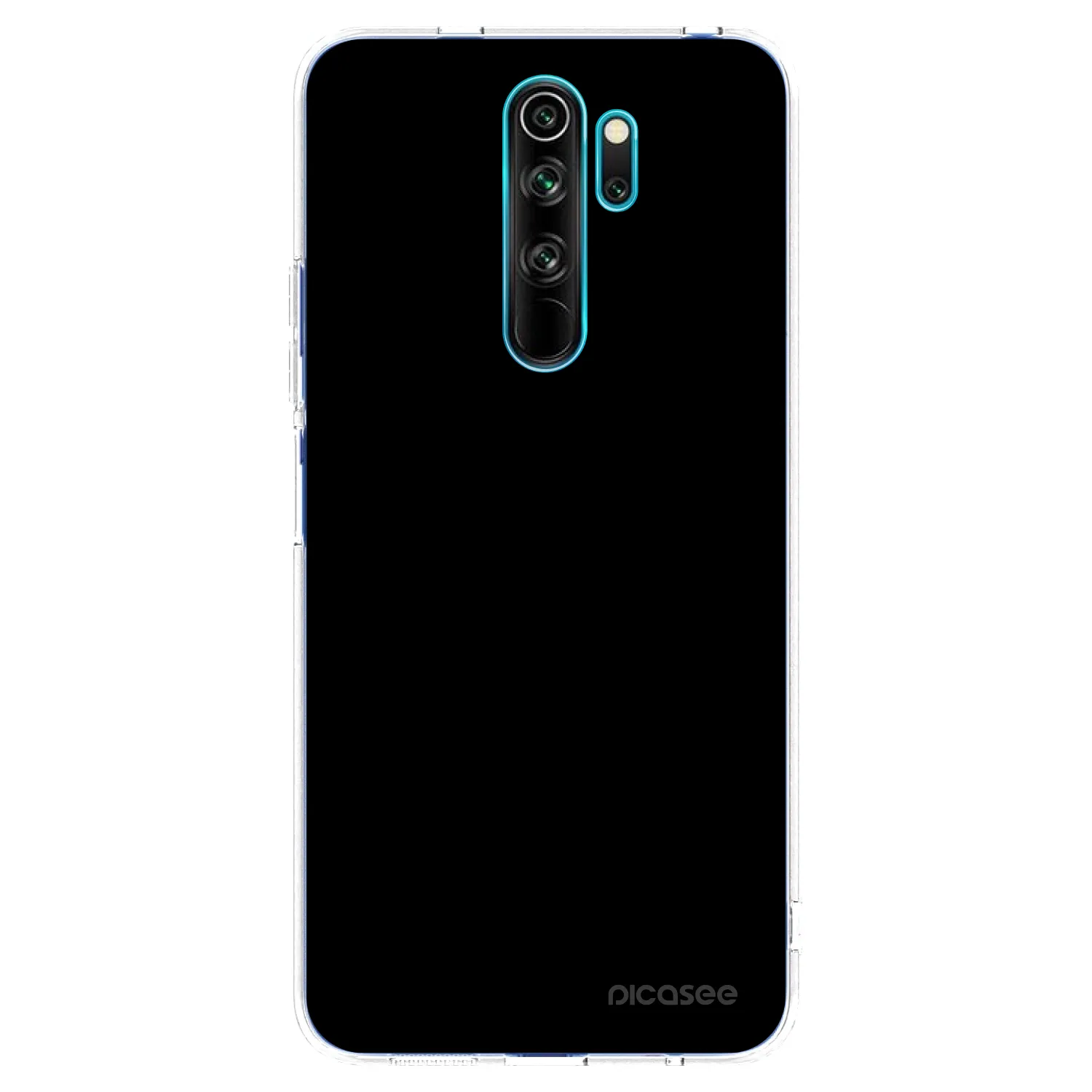 Picasee silikonowe przeźroczyste etui na Xiaomi Redmi Note 8 Pro - Black Bliss