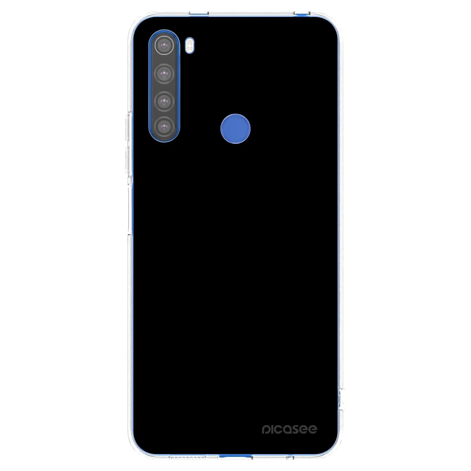 Picasee silikonowe przeźroczyste etui na Xiaomi Redmi Note 8T - Black Bliss