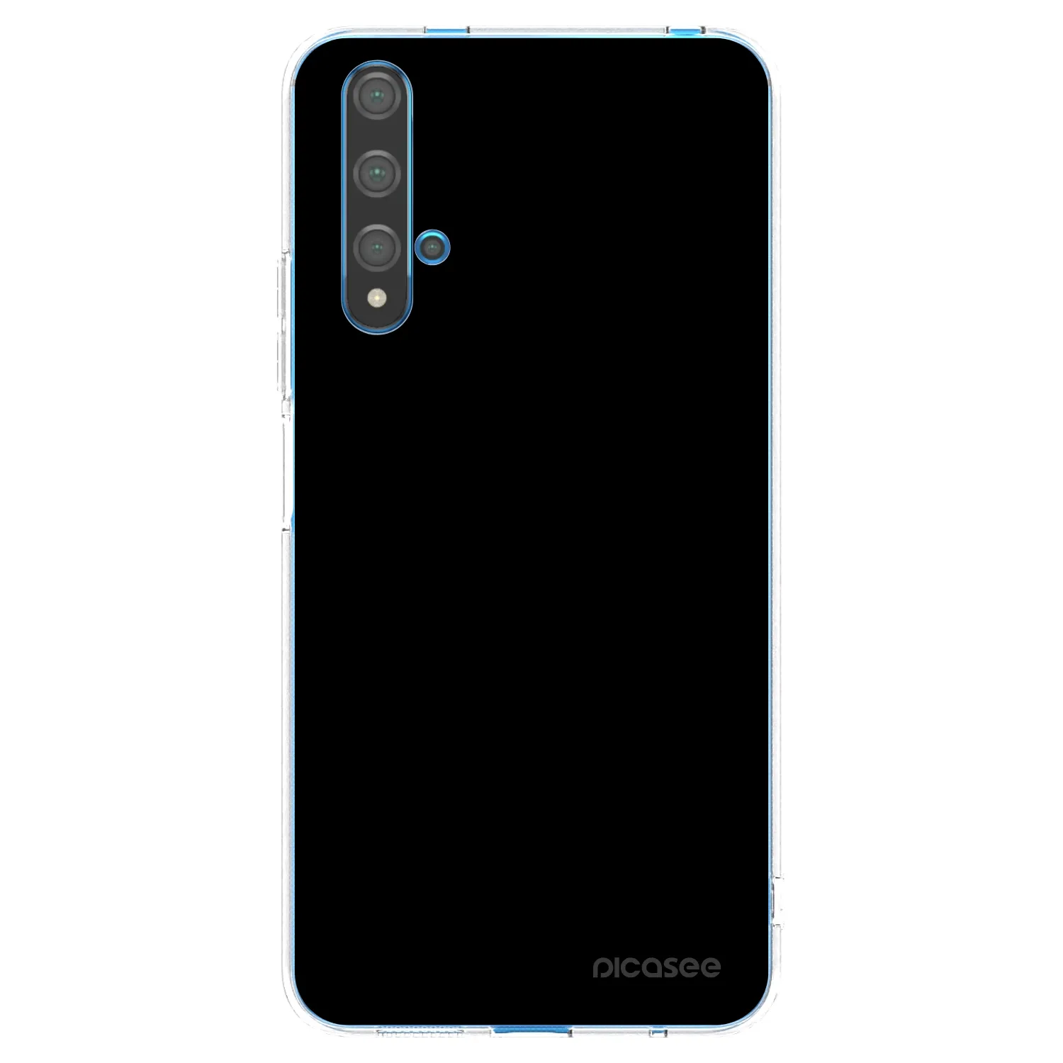 Picasee silikonowe przeźroczyste etui na Huawei Nova 5T - Black Bliss