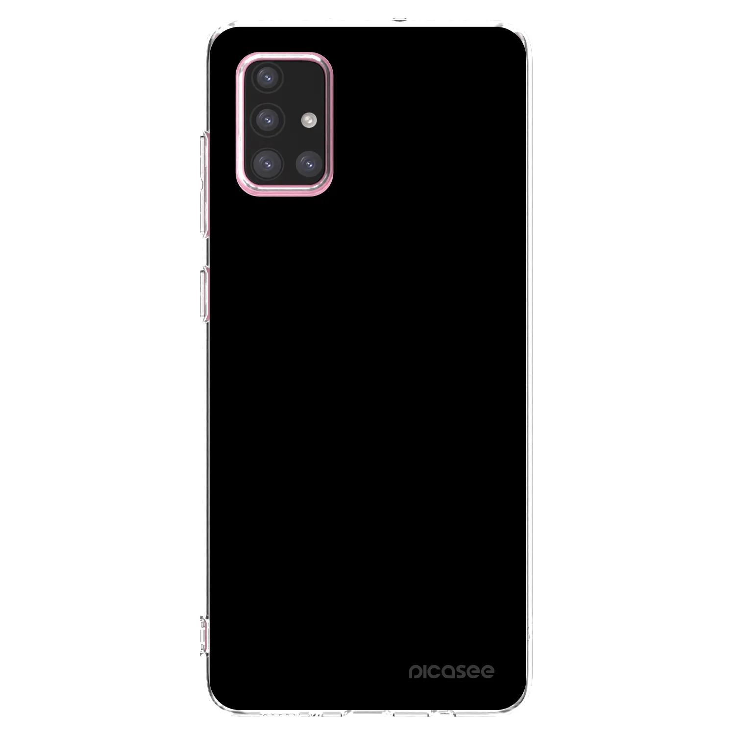 Picasee silikonowe przeźroczyste etui na Samsung Galaxy A71 A715F - Black Bliss