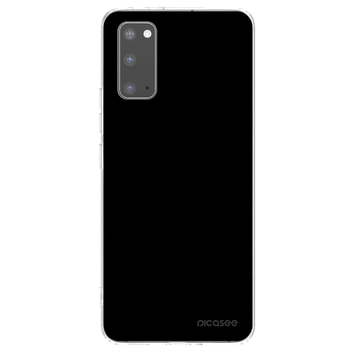Picasee silikonowe przeźroczyste etui na Samsung Galaxy S20 G980F - Black Bliss
