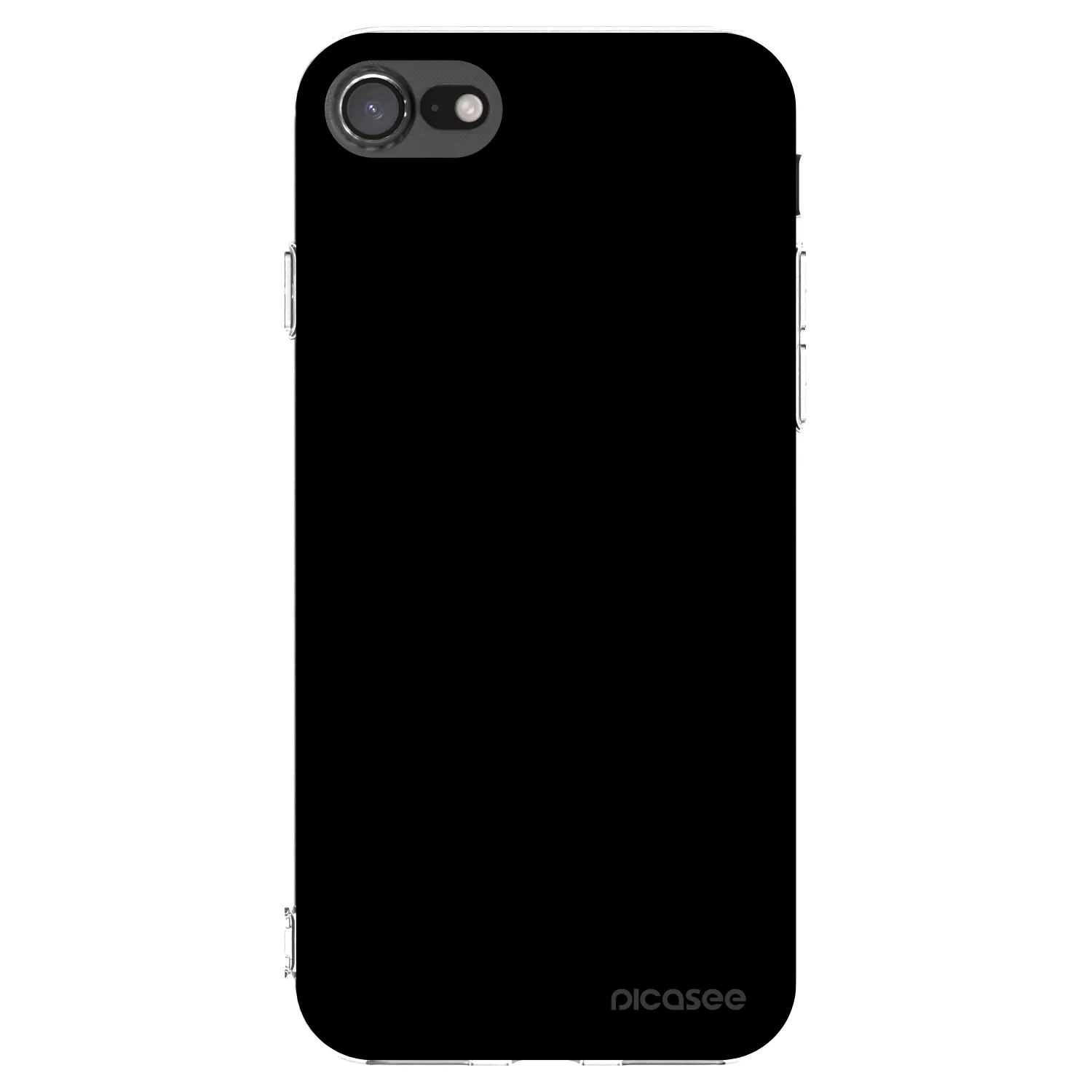Picasee silikonowe przeźroczyste etui na Apple iPhone SE 2020 - Black Bliss