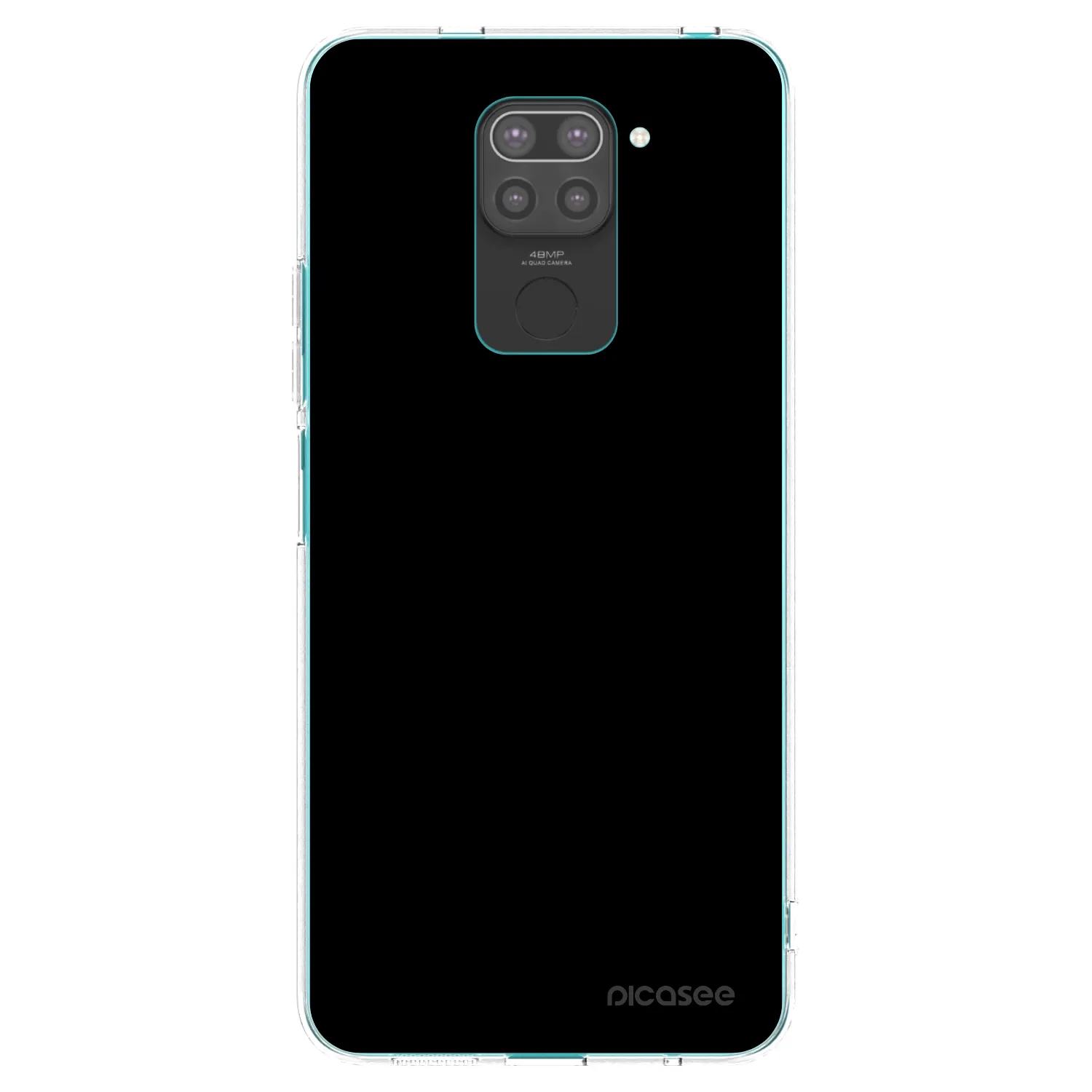 Picasee silikonowe czarne etui na Xiaomi Redmi Note 9 - Black Bliss