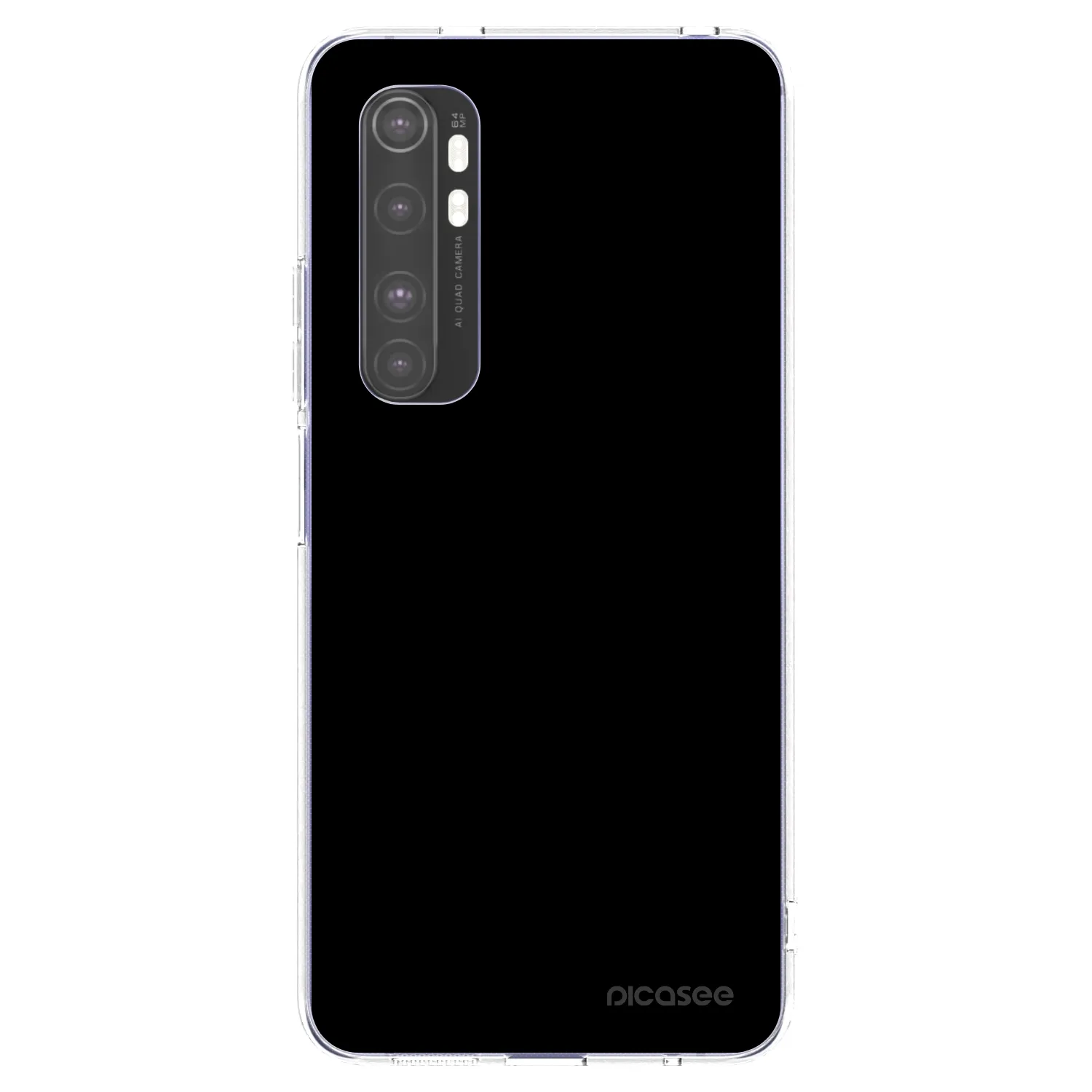 Picasee silikonowe przeźroczyste etui na Xiaomi Mi Note 10 Lite - Black Bliss