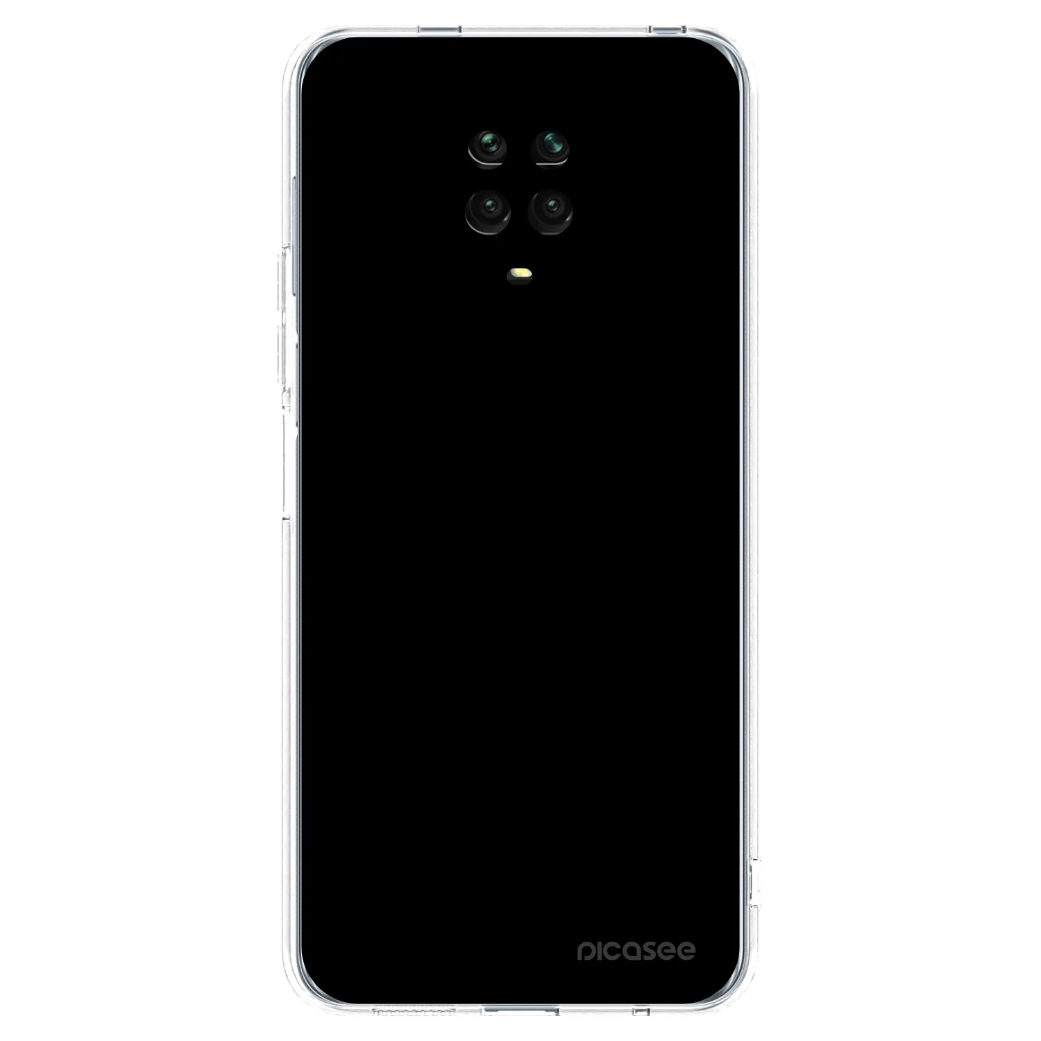 Picasee silikonowe przeźroczyste etui na Xiaomi Redmi Note 9S - Black Bliss