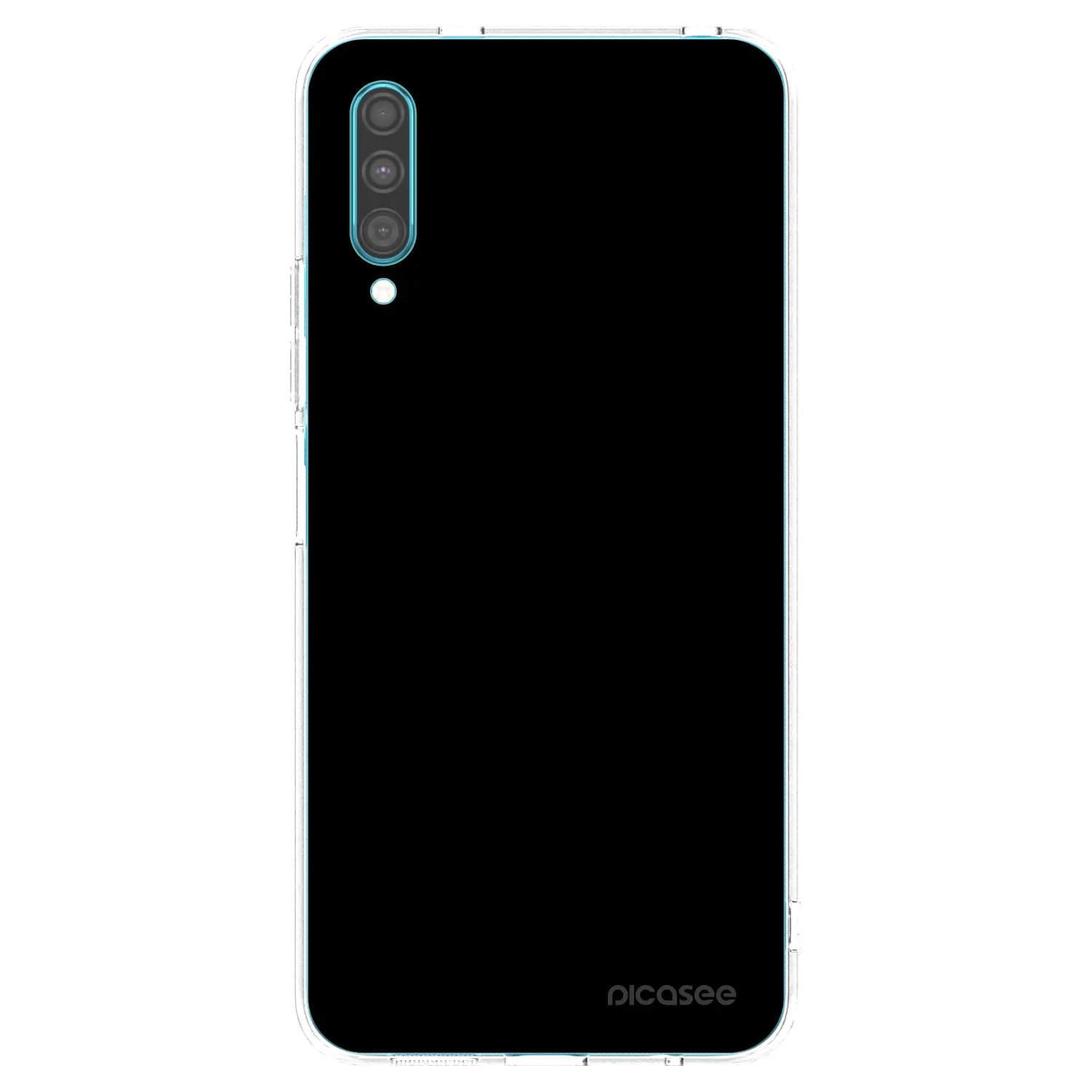 Picasee silikonowe przeźroczyste etui na Samsung Galaxy A30s A307F - Black Bliss