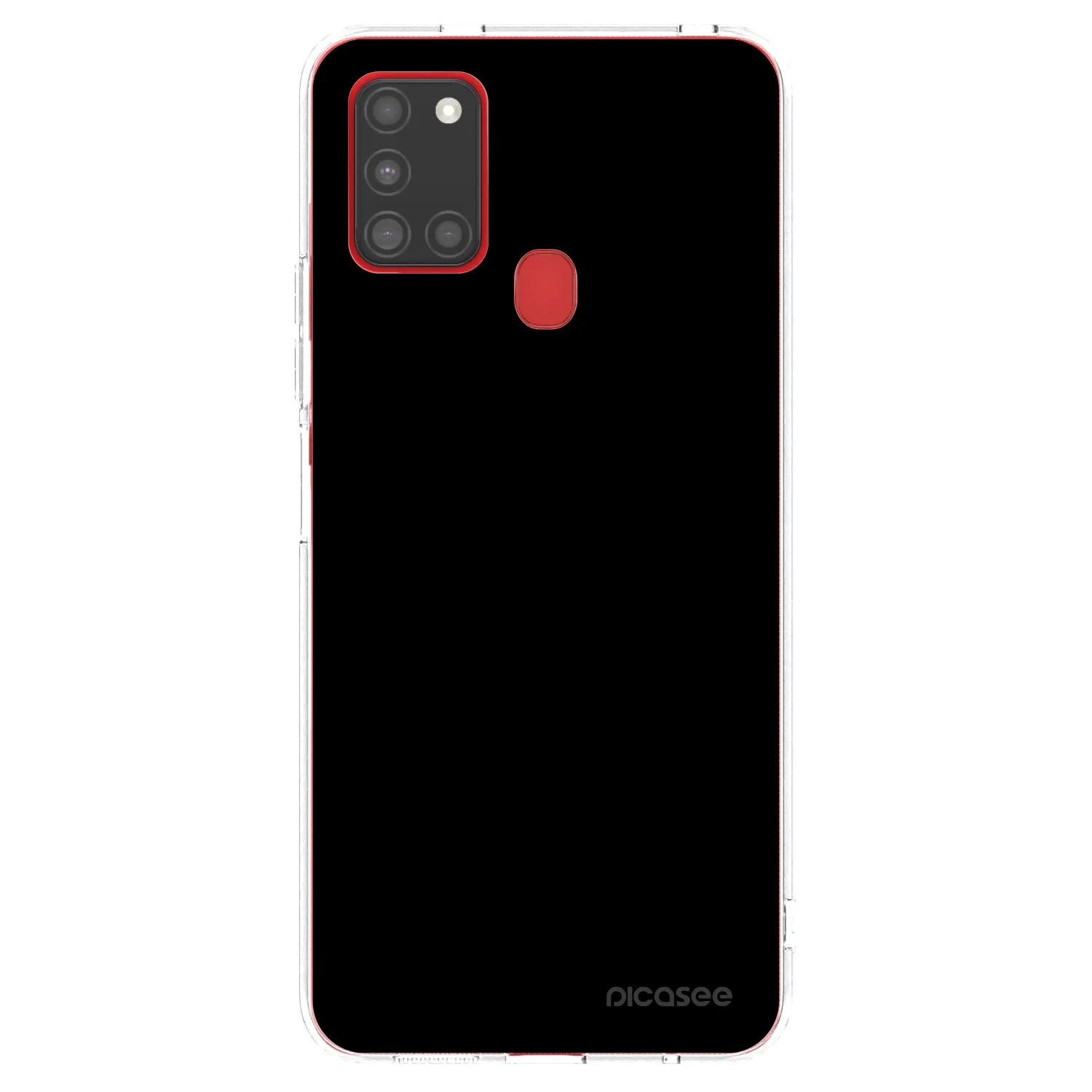 Picasee silikonowe przeźroczyste etui na Samsung Galaxy A21s - Black Bliss
