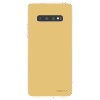 Picasee silikonowe przeźroczyste etui na Samsung Galaxy S10 Plus G975 - Canary Crystal