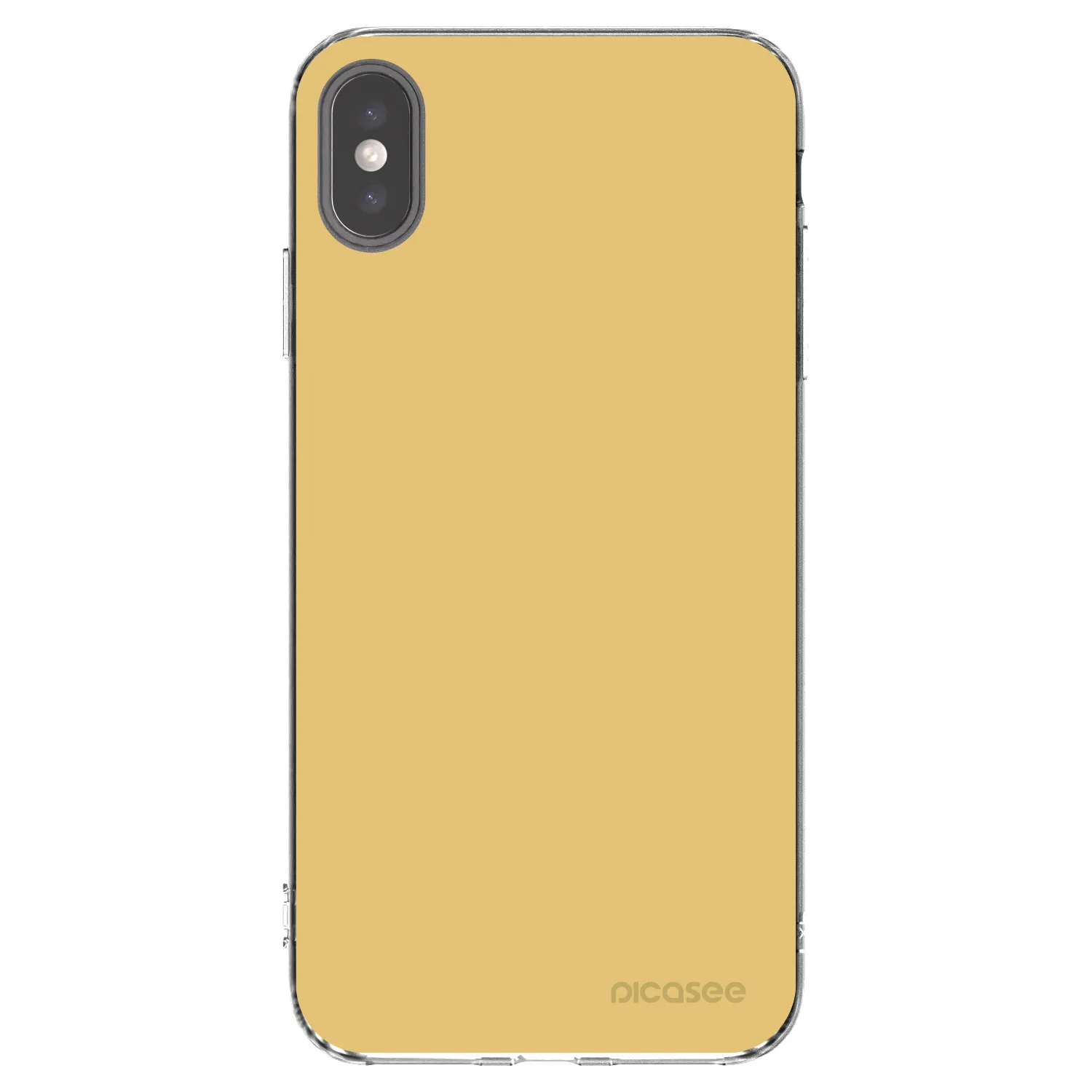 Picasee silikonowe przeźroczyste etui na Apple iPhone XS Max - Canary Crystal