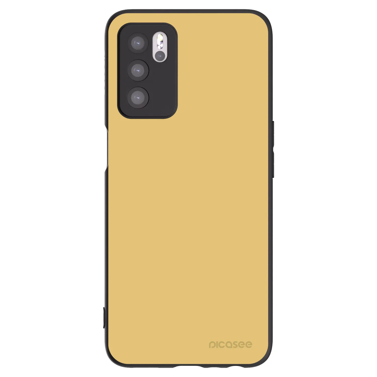 Picasee silikonowe czarne etui na OPPO A16s - Canary Crystal
