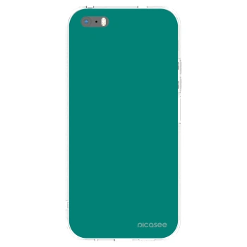 Picasee silikonowe przeźroczyste etui na Apple iPhone 5/5S/SE - Emerald Mist