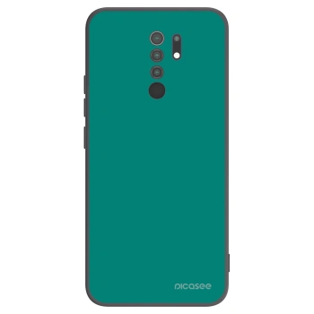 Picasee silikonowe czarne etui na Xiaomi Redmi 9 - Emerald Mist