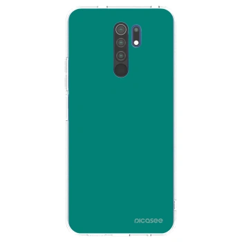 Picasee silikonowe przeźroczyste etui na Xiaomi Redmi 9 - Emerald Mist