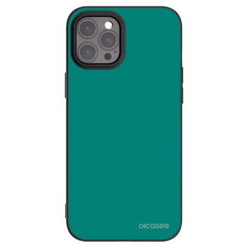 Picasee silikonowe czarne etui na Apple iPhone 12 Pro Max - Emerald Mist