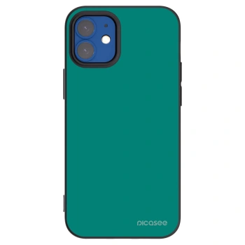 Picasee silikonowe czarne etui na Apple iPhone 12 mini - Emerald Mist