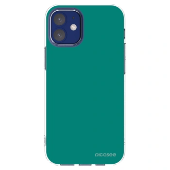 Picasee silikonowe przeźroczyste etui na Apple iPhone 12 mini - Emerald Mist