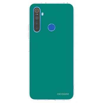 Picasee silikonowe przeźroczyste etui na Realme 5 - Emerald Mist