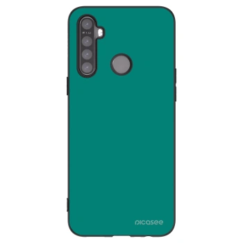Picasee silikonowe czarne etui na Realme 5 - Emerald Mist
