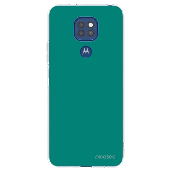 Picasee silikonowe przeźroczyste etui na Motorola Moto G9 Play - Emerald Mist