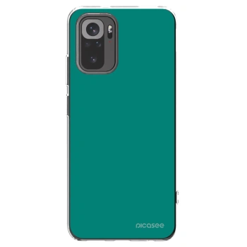 Picasee silikonowe przeźroczyste etui na Xiaomi Redmi Note 10 - Emerald Mist