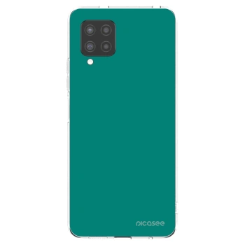 Picasee silikonowe przeźroczyste etui na Samsung Galaxy A42 A426B - Emerald Mist