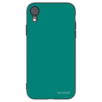 Picasee silikonowe czarne etui na Apple iPhone XR - Emerald Mist