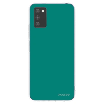 Picasee silikonowe przeźroczyste etui na Samsung Galaxy A02s A025G - Emerald Mist